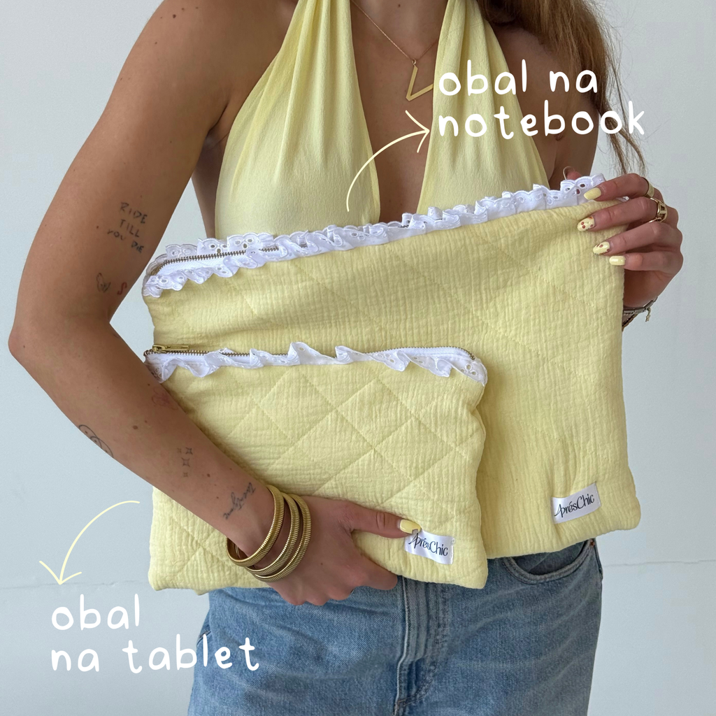 obal na notebook "butter yellow"