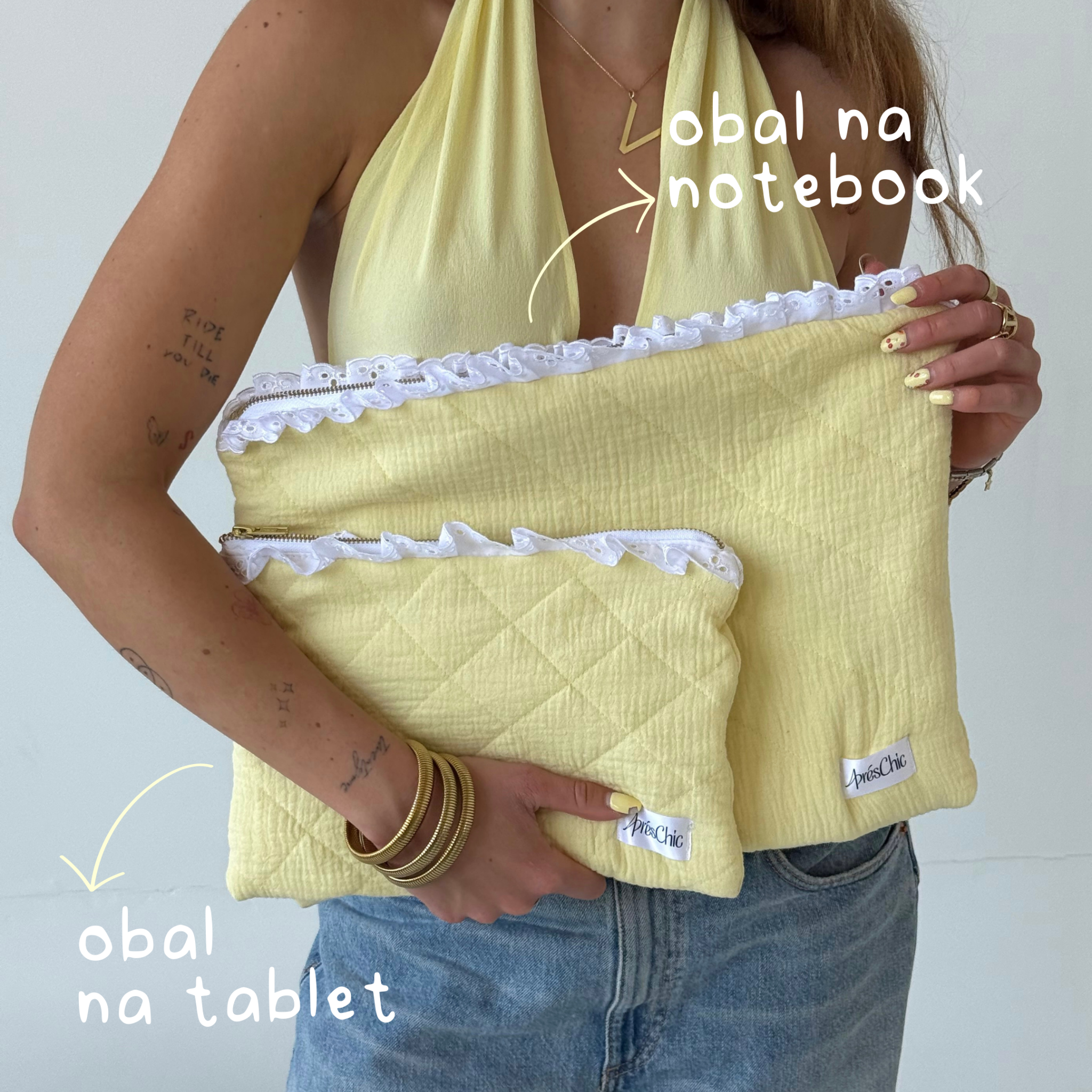 obal na notebook "butter yellow"